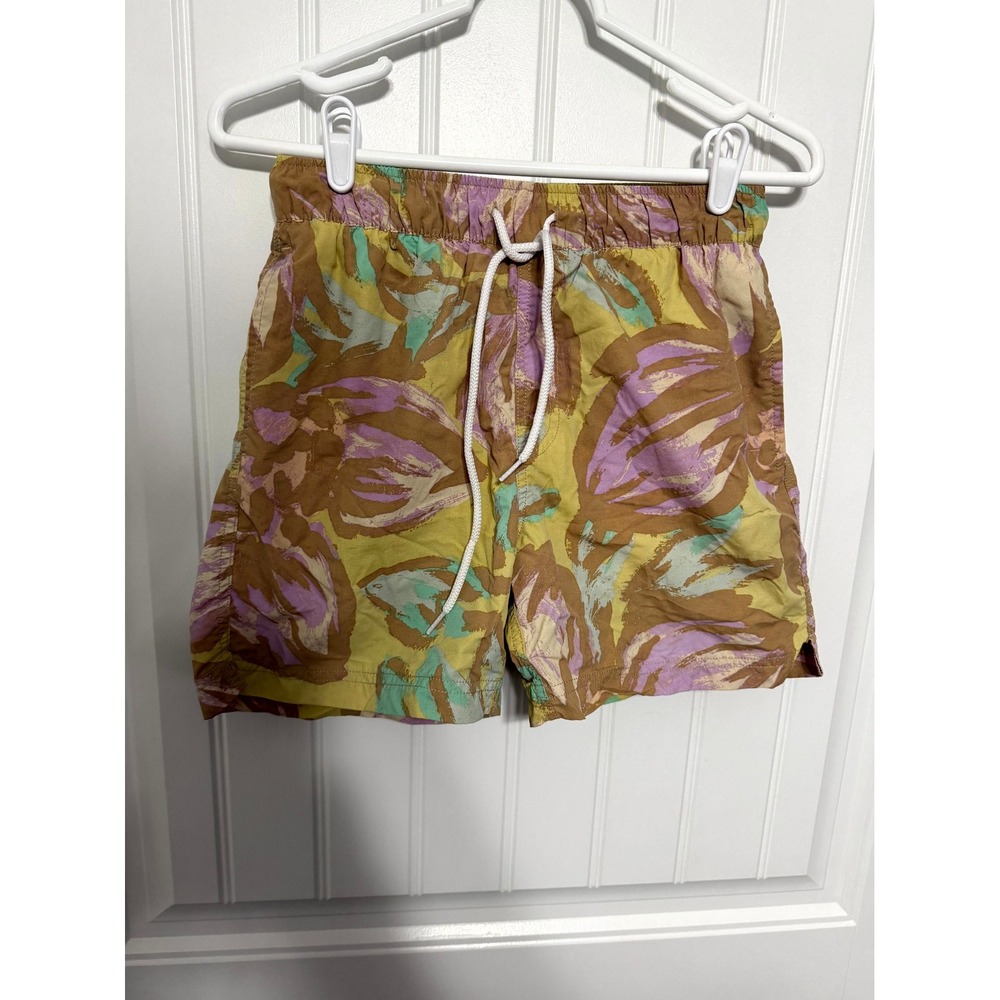 Urban Outfitters Swim Trunks Mens Small Abstract Floral Multicolor EUC